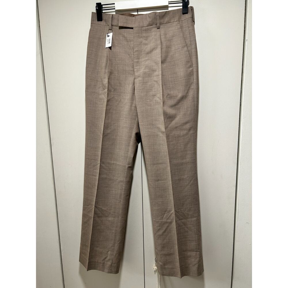 Auralee super fine tropical wool blacks size 3 GREY BEIGE